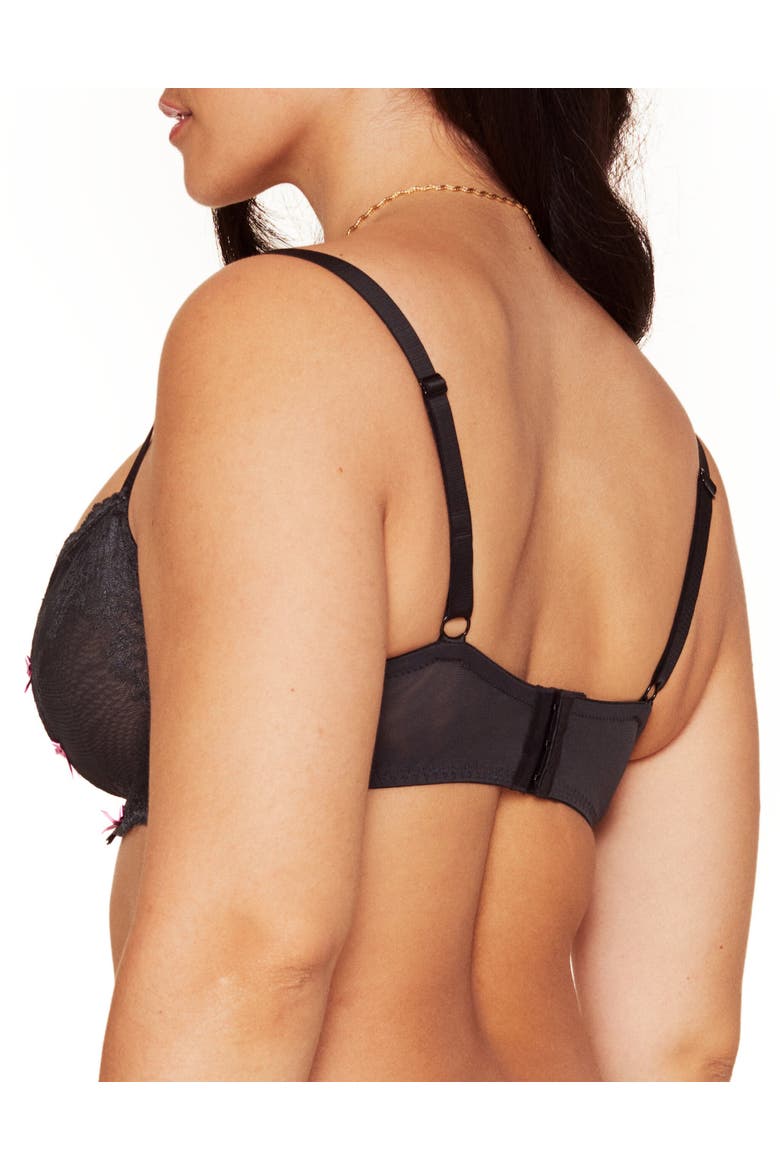 Margeaux Unlined Balconette Bra, Alternate, color, Black