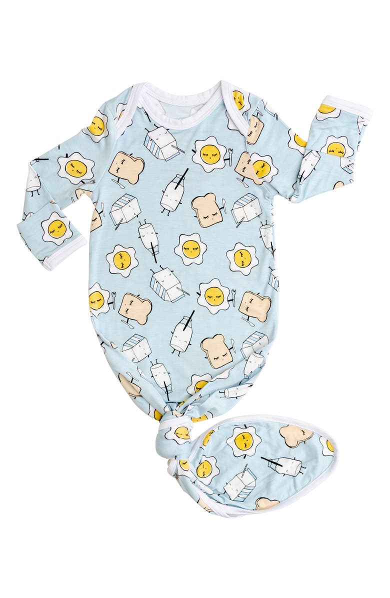 Little Sleepies Breakfast Knotted Gown, Main, color,