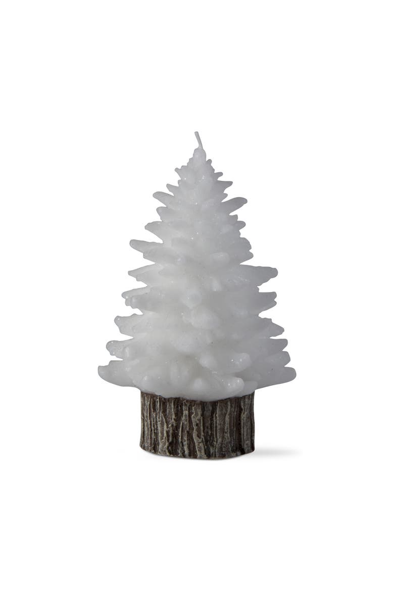 Spruce Tree Shaped Candle, Main, color, White