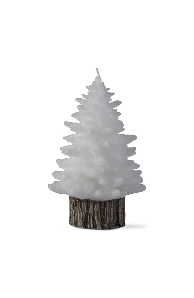 tag Spruce Med Rustic Tree Candle White Wax 36hr Burn Time, Main, color, White