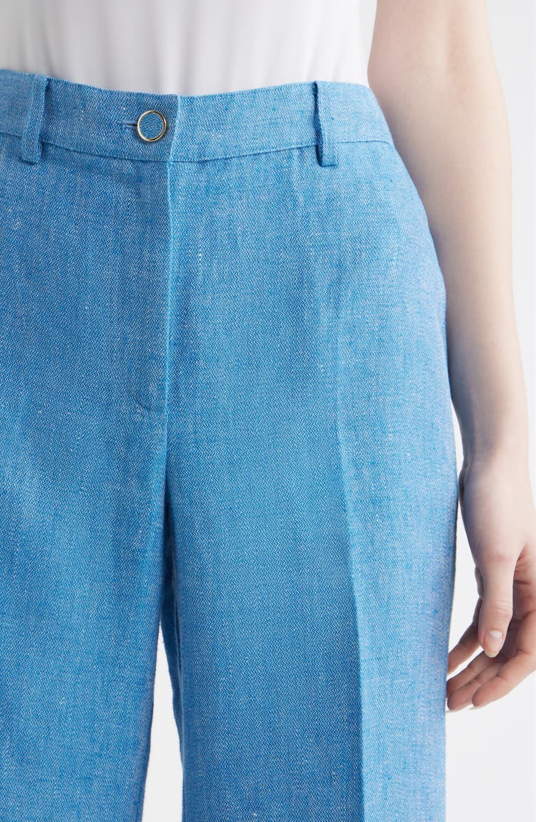 Elie Tahari The Edna Linen Pants, Alternate, color, Celestial Blue