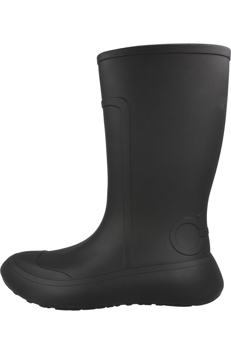 FERRAGAMO Rubber Rain Boot, Alternate, color, Black
