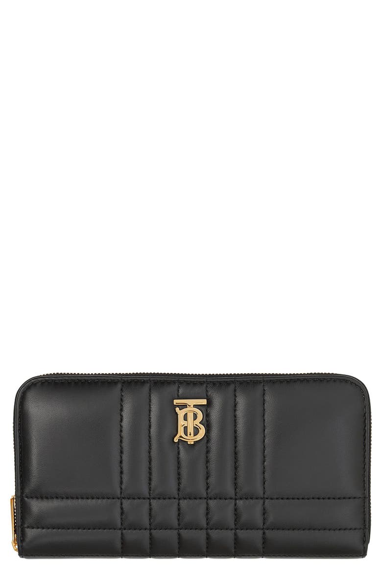 Burberry Lola Quilted Leather Wallet, Main, color, 