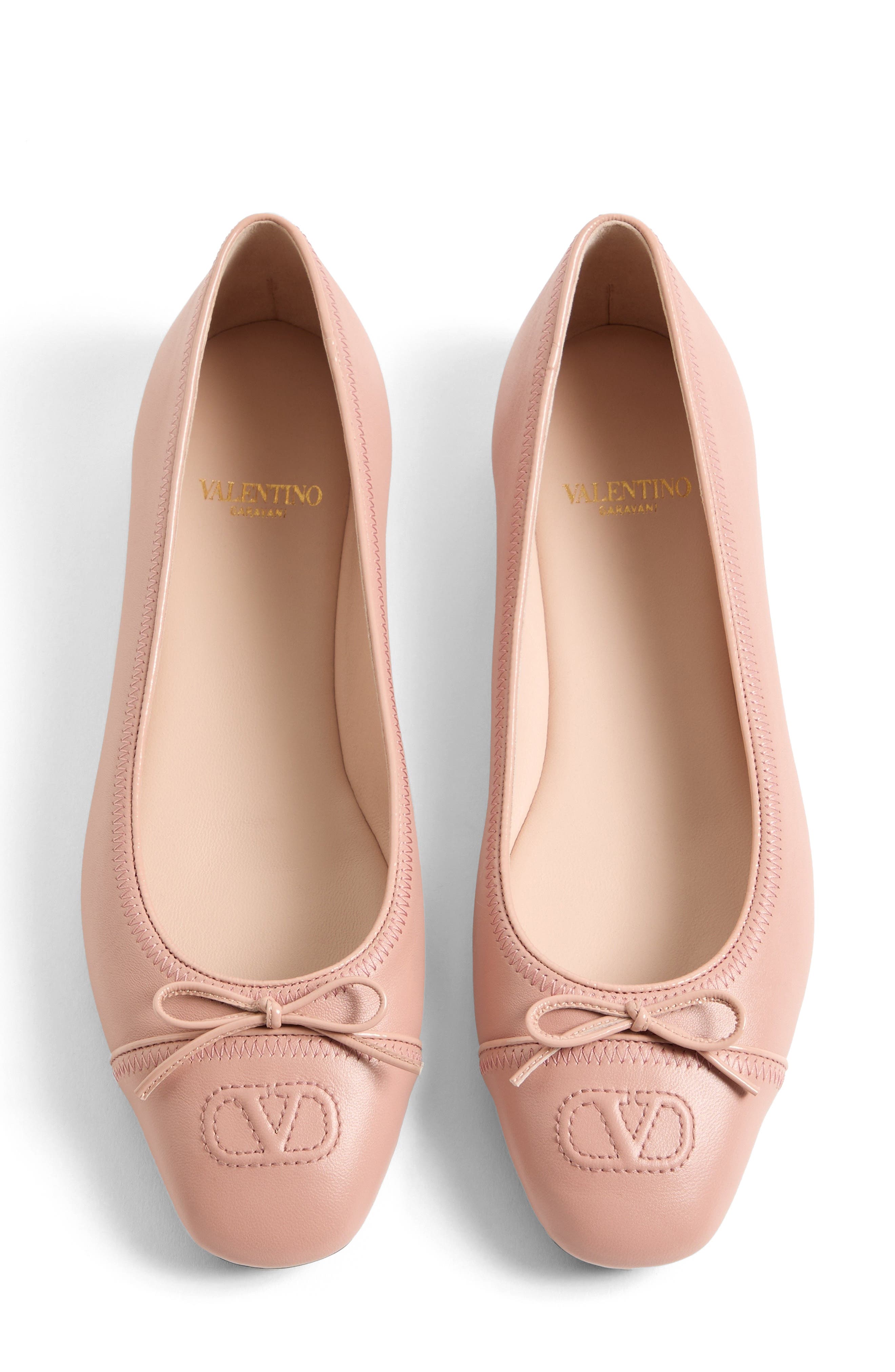 VLOGO Signature Ballerina Flat, Alternate, color, CREAM