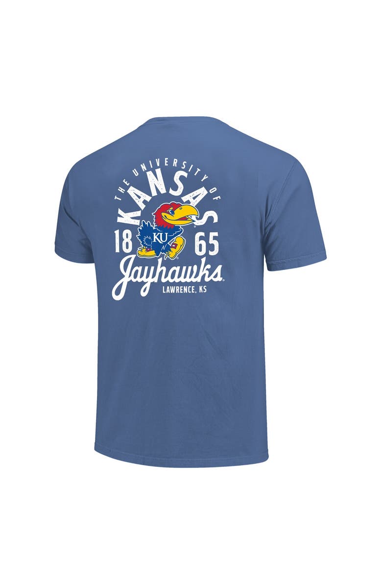 IMAGE ONE Men's Royal Kansas Jayhawks Comfort Colors Mascot Overlay T-Shirt, Alternate, color, 