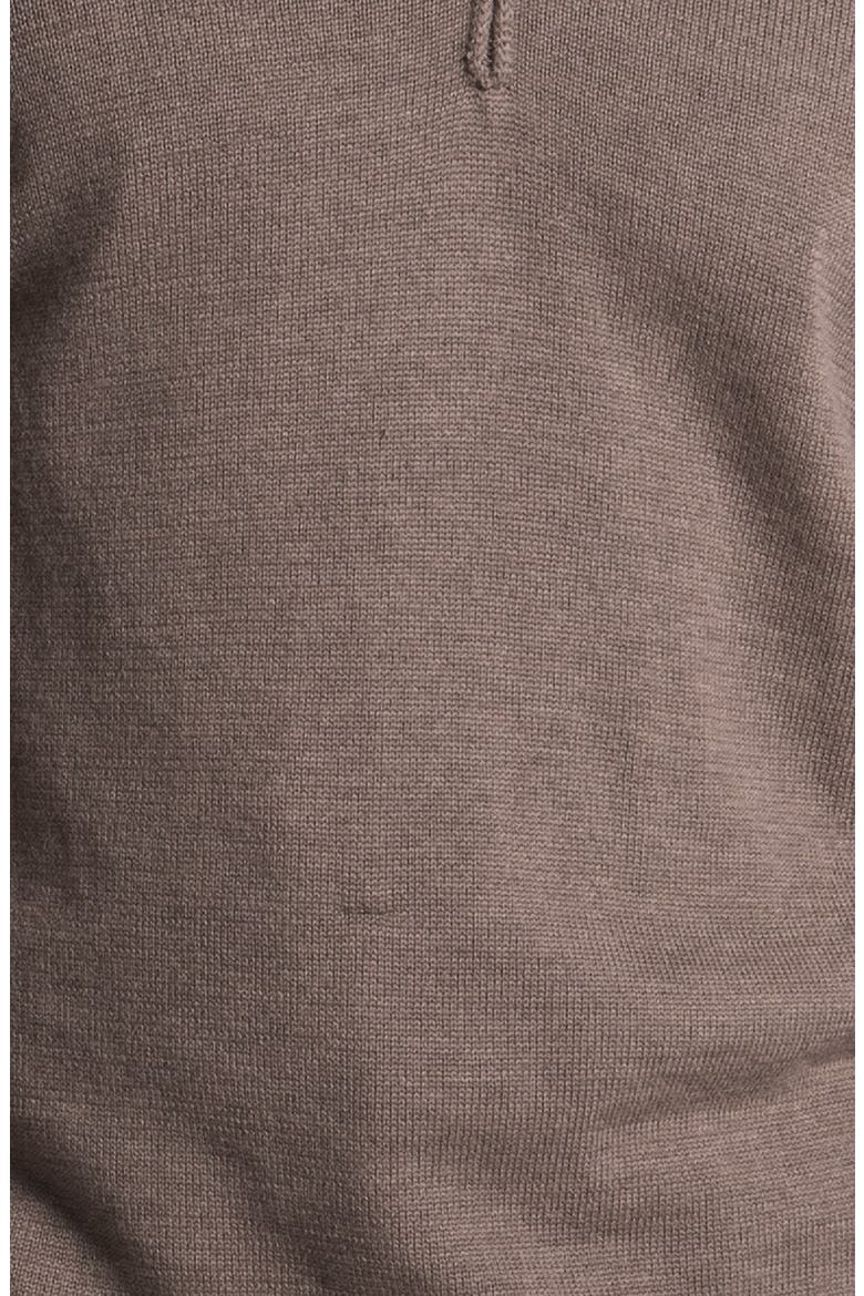 Façonnable Half Zip Classique Fit Merino Wool Sweater, Alternate, color, TOBACCO