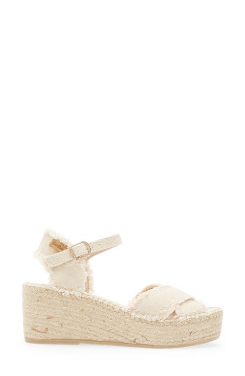 Toni Pons Irina Ankle Strap Wedge Sandal In Ecru Fabric
