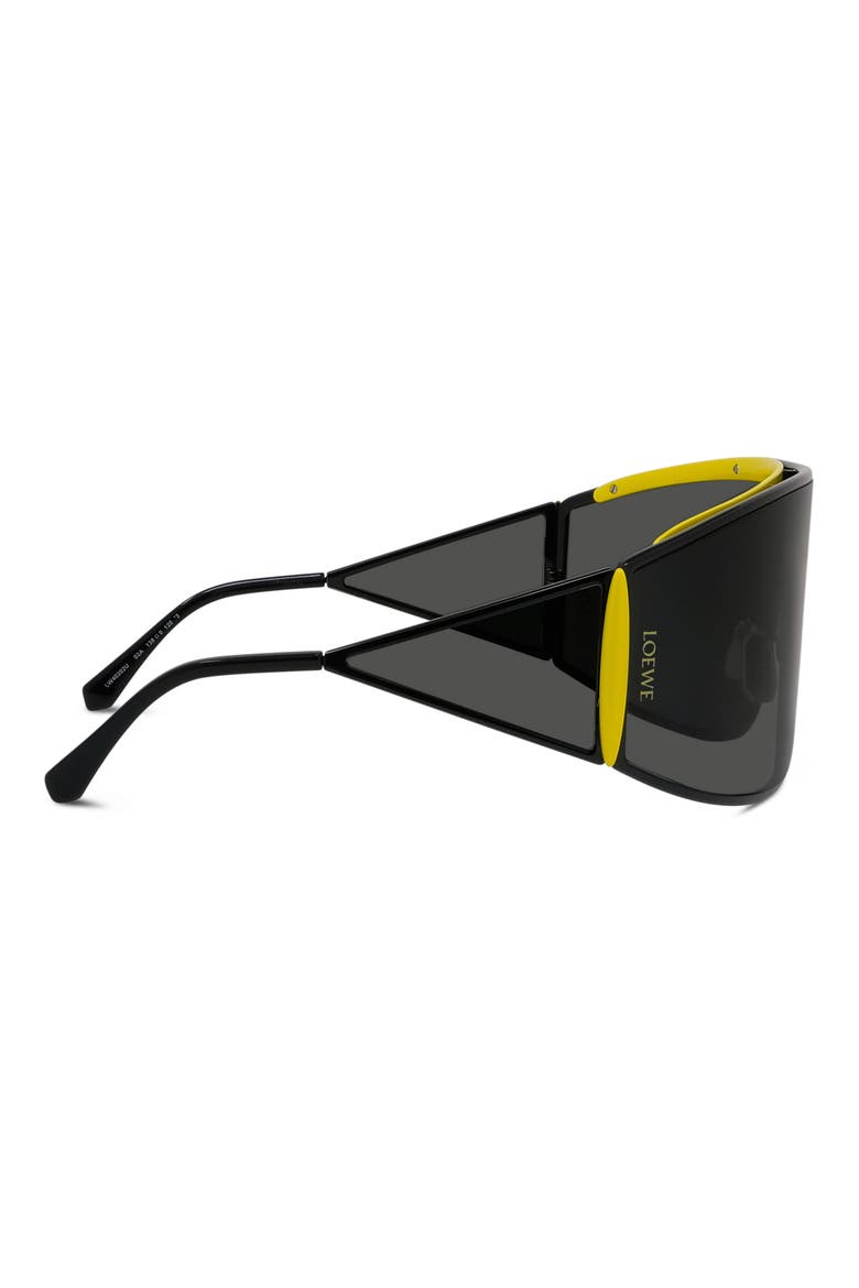 Signature 138mm Mask Sunglasses, Alternate, color, MATTE BLACK / SMOKE