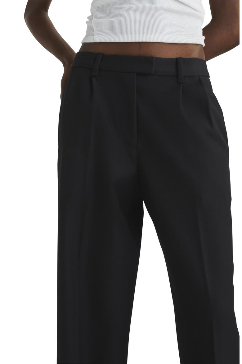 Marianne Virgin Wool Straight Leg Pants, Alternate, color, BLACK