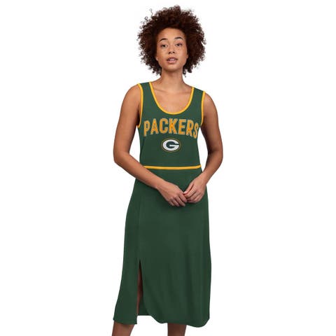 Women's G-III 4Her by Carl Banks  Green Green Bay Packers Center Field Maxi Dress