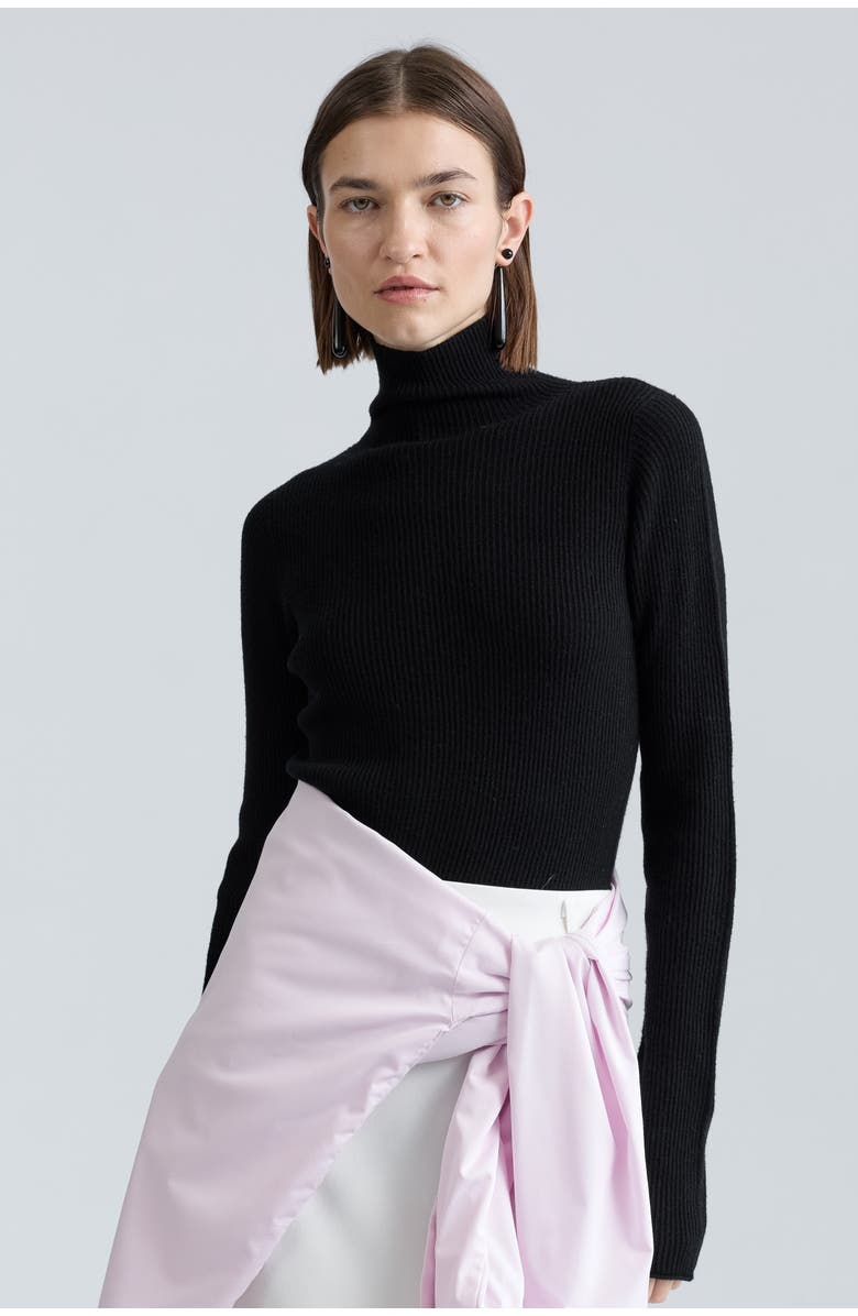 Almina Concept Slim Ribbed Turtleneck, Main, color, 