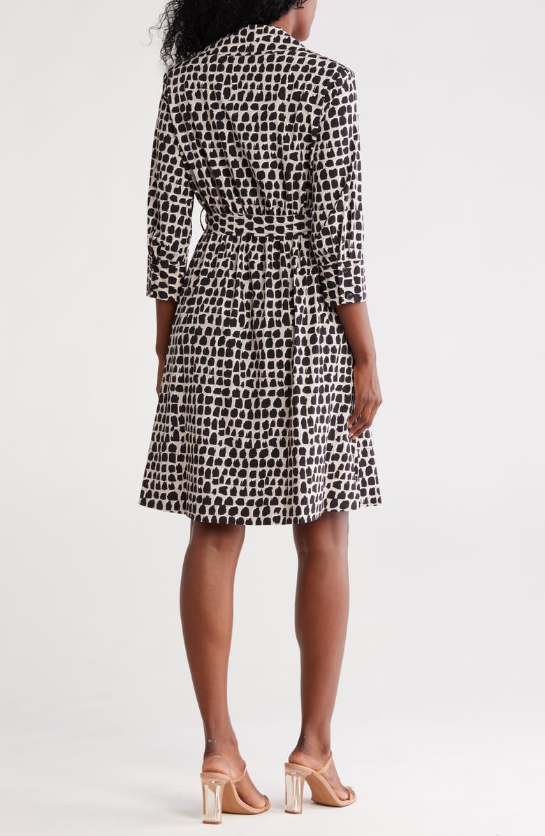 Calvin Klein Abstract Print Faux Wrap Dress, Alternate, color,