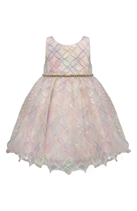 Rainbow Shimmer Sequin Dress (Baby)