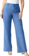 Roaman's Plus Size 24/7 Stretch Wide Leg Jean