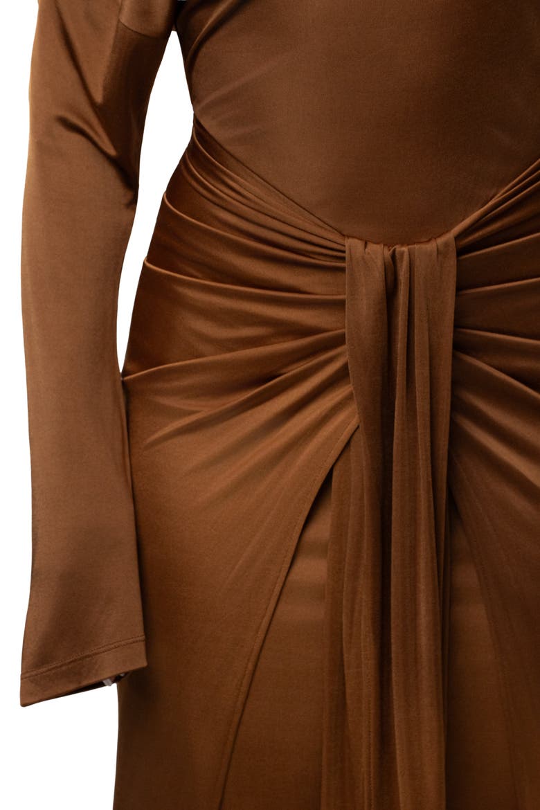 Draped Perfection Maxi Dress, Alternate, color, Tan