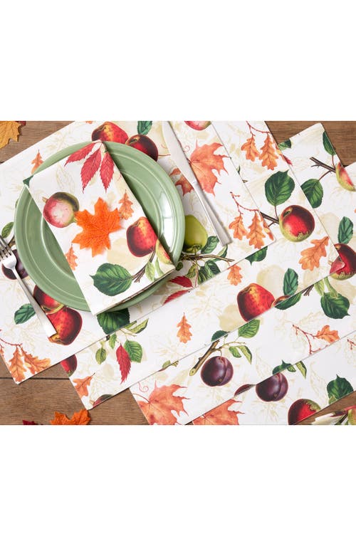 Design Imports Orchard Botanical Set Of 4 Placemats In Multi