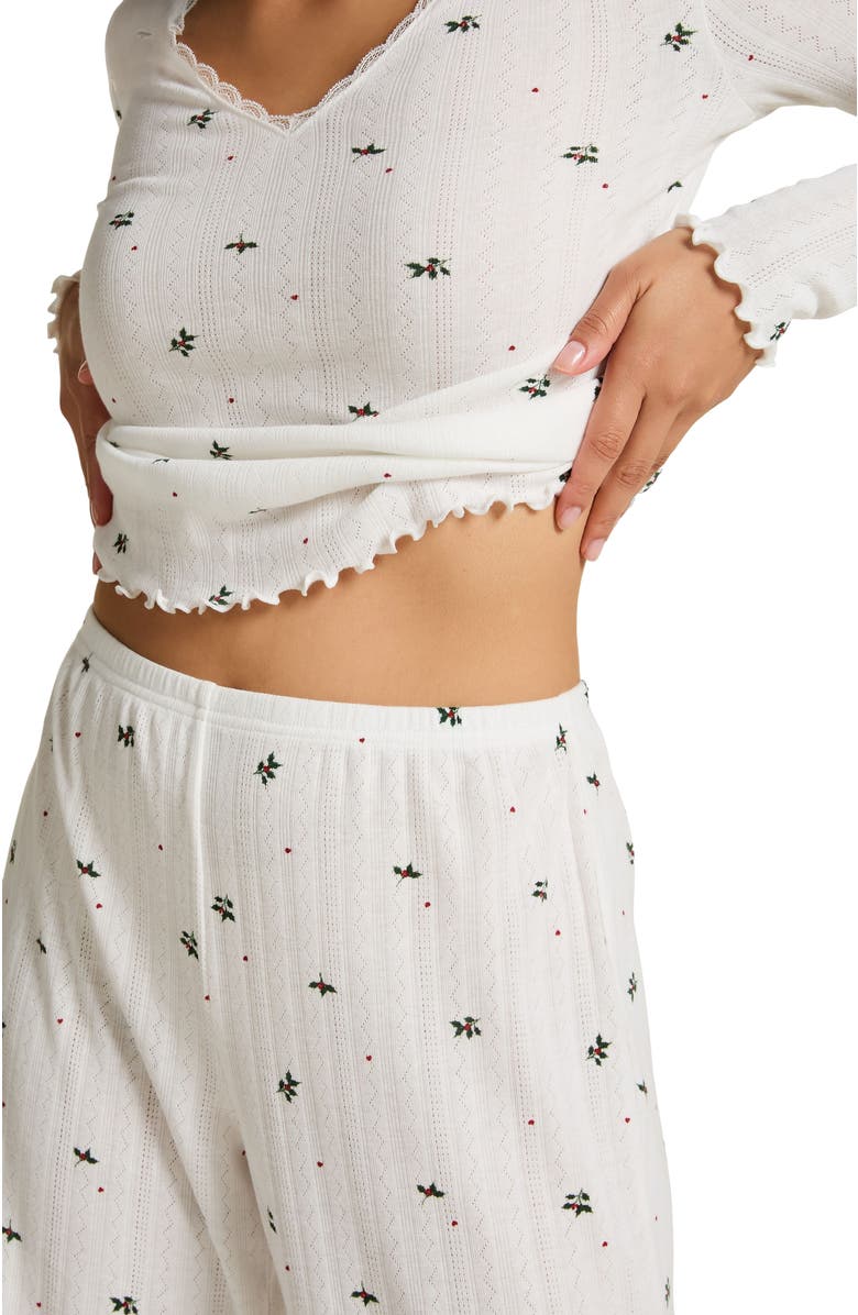 Hunkemöller Pointelle Pyjama Set, Alternate, color, White