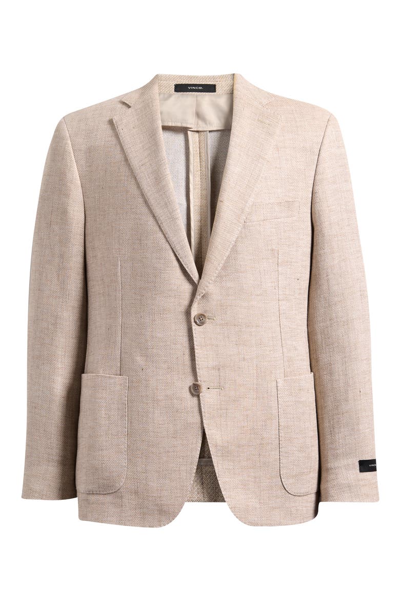 Icon Relaxed Fit Tan Mélange Cotton & Linen Sport Coat, Main, color, BEIGE