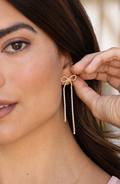 Brook & York Brook And York Adeline Bow Statement Earrings In Gold