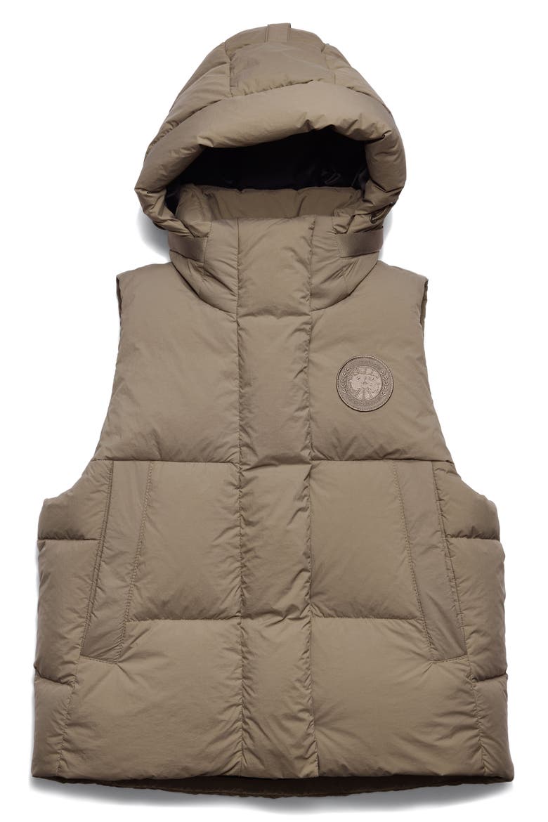 Junction 750 Fill Power Down Puffer Vest, Alternate, color, TAUPE GREY