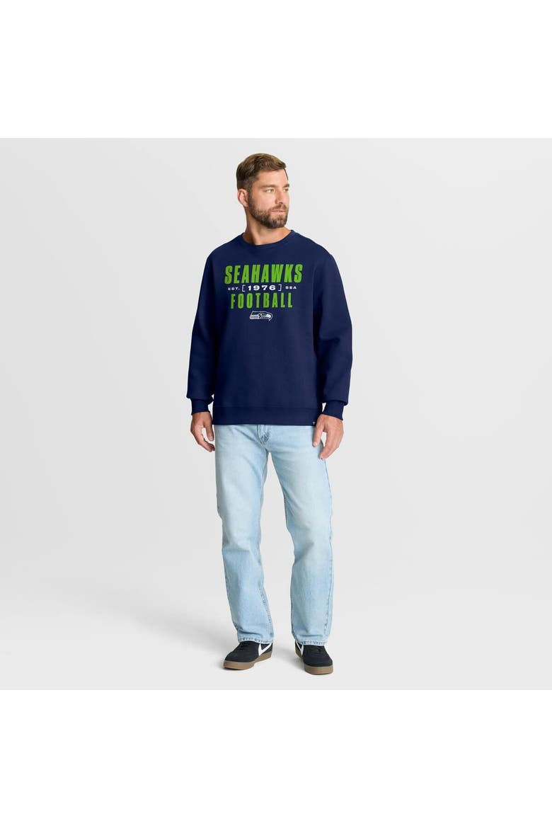 Men's Fanatics College Navy Seattle Seahawks Powerful Throw Legacy Pullover Sweatshirt, Alternate, color, College Navy