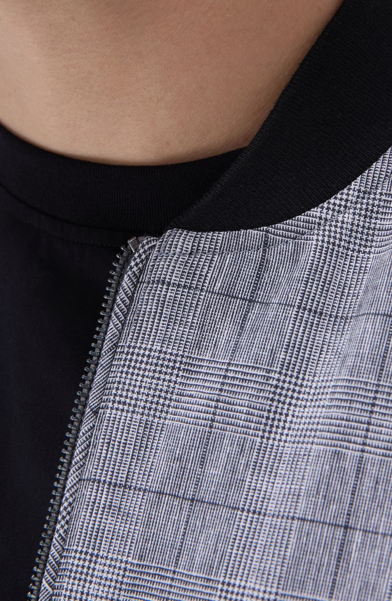 Bugatchi Reversible Linen Blend Bomber Jacket, Alternate, color, 