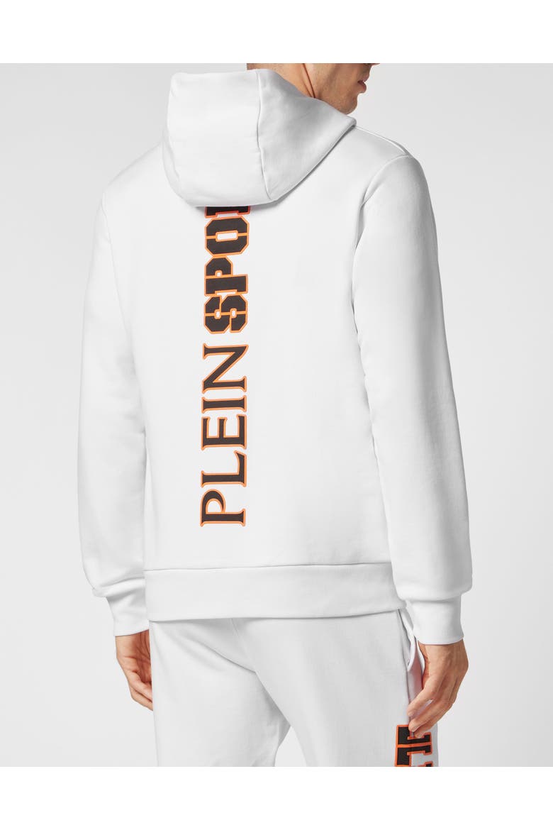 Hoodie Sweatshirt Scratch Men, Alternate, color, white