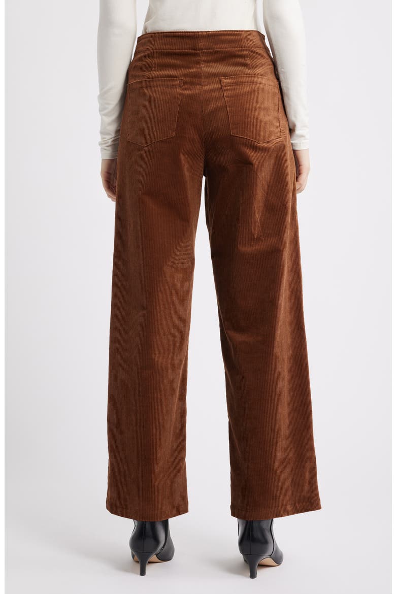 Front Seam Cotton Blend Corduroy Pants, Alternate, color, CARAMEL