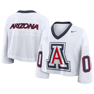 Nike Women's Nike White Arizona Wildcats Oversized Logo Cropped Fashion Jersey