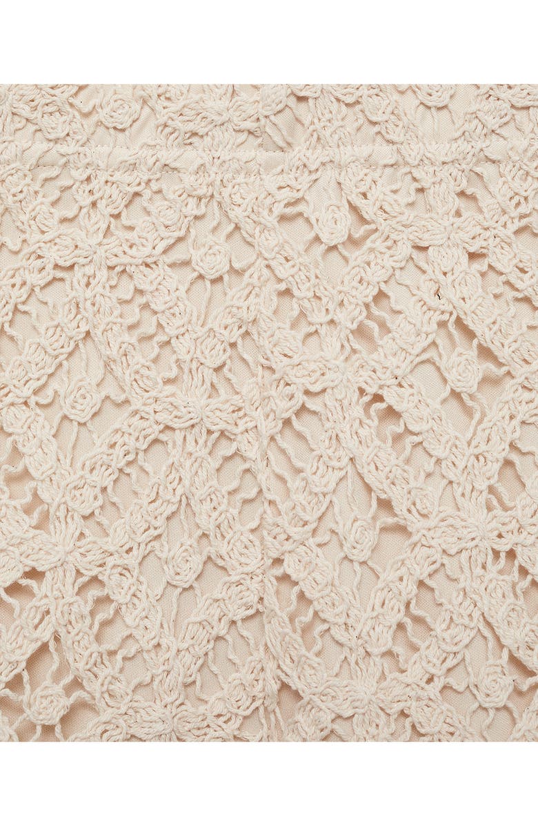 MANGO Open Stitch Shorts, Alternate, color, Beige