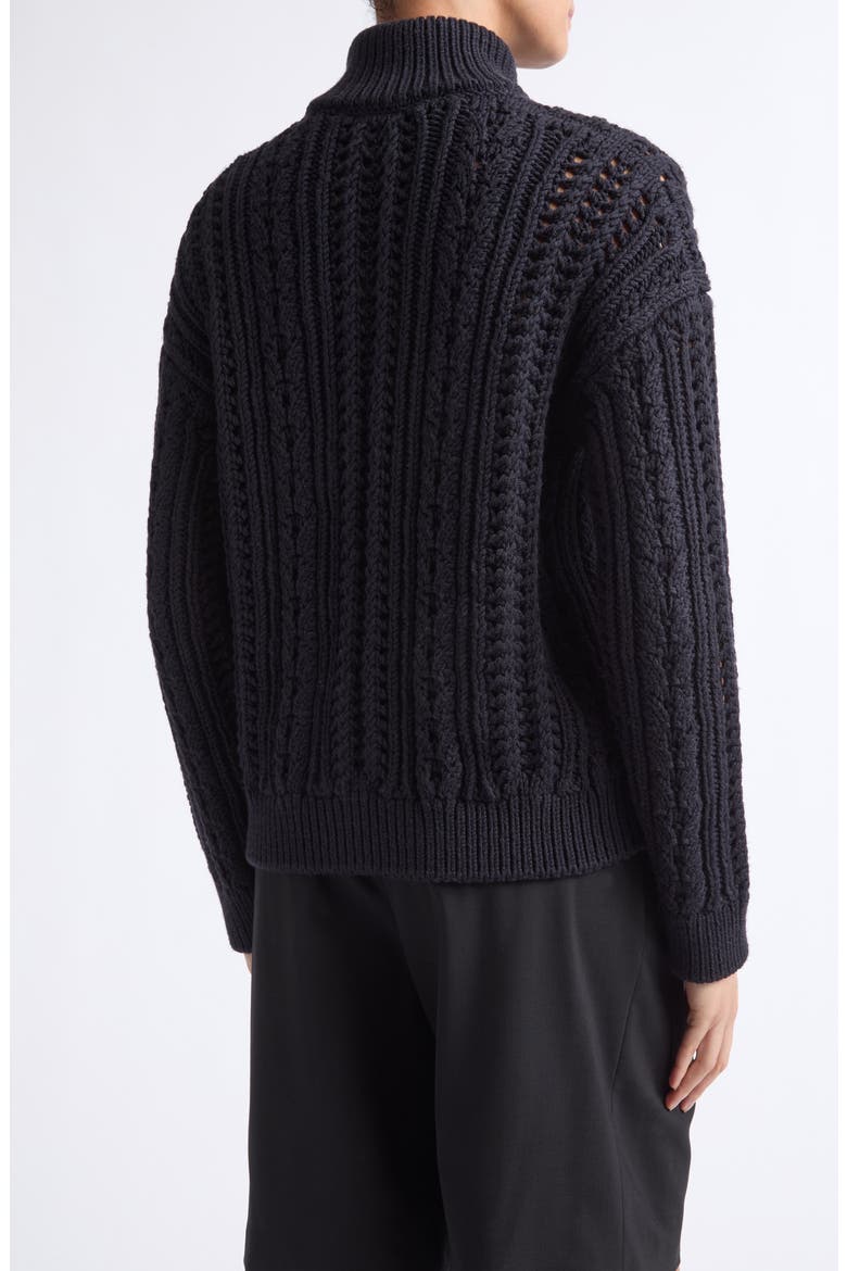 Wool Zip Cardigan, Alternate, color, 177 AMETHYST