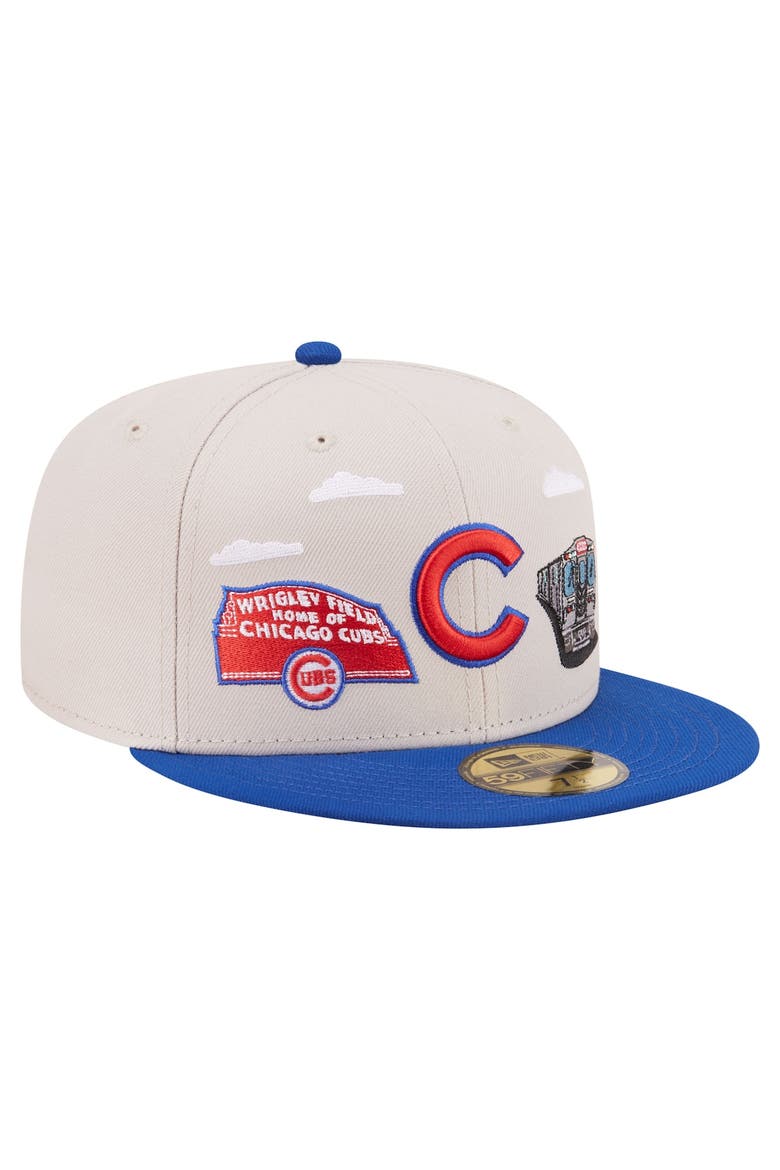 Men's New Era  Khaki Chicago Cubs City Icon 59FIFTY Fitted Hat, Alternate, color, Khaki