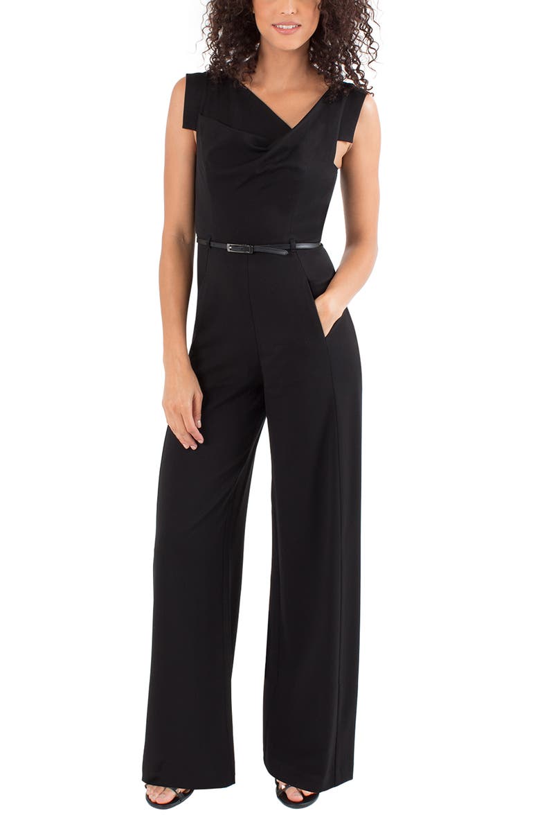 Black Halo Wide Leg Jumpsuit, Alternate, color, Black