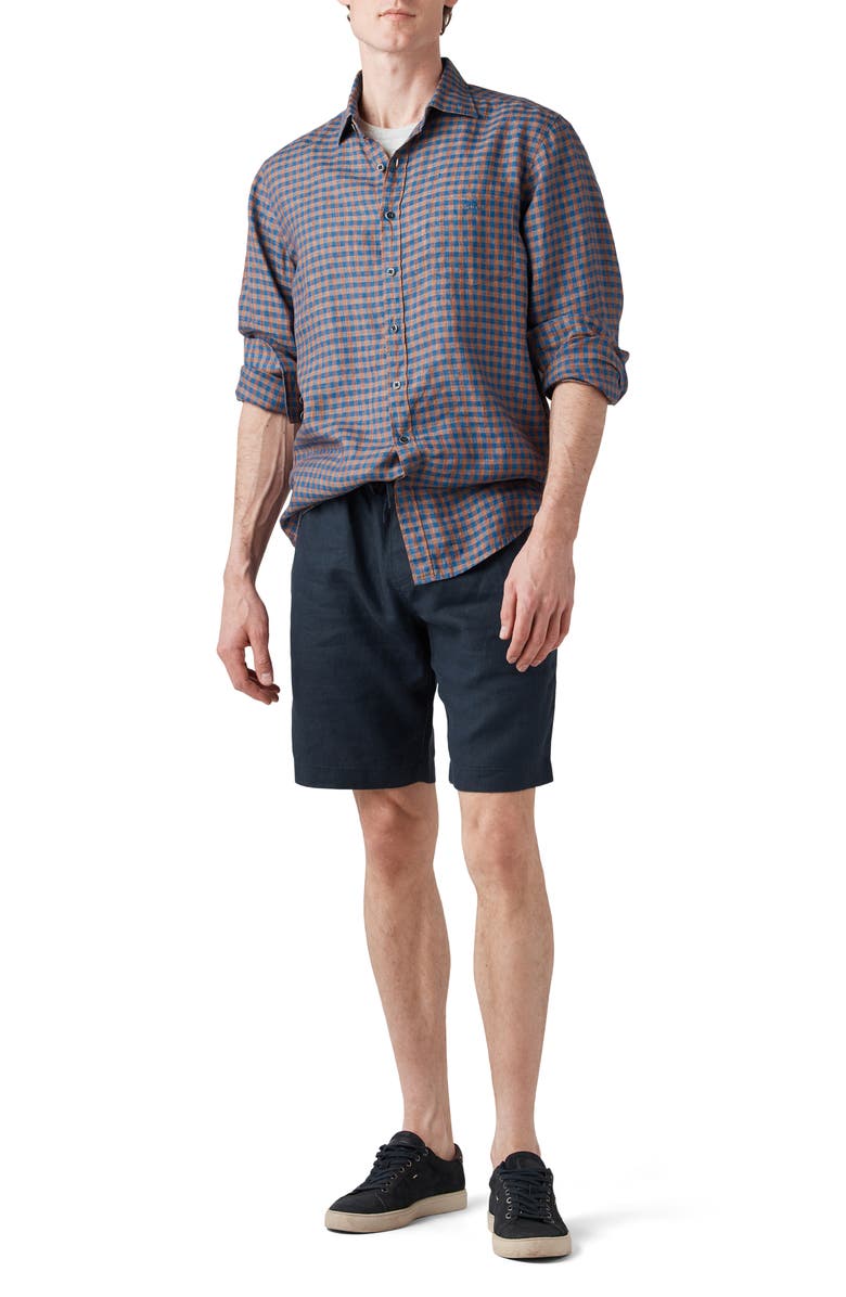 Rodd & Gunn White Pine Avenue Check Linen Button-Up Shirt, Alternate, color,