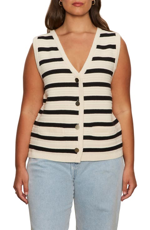 Textured Sweater Vest (Plus)