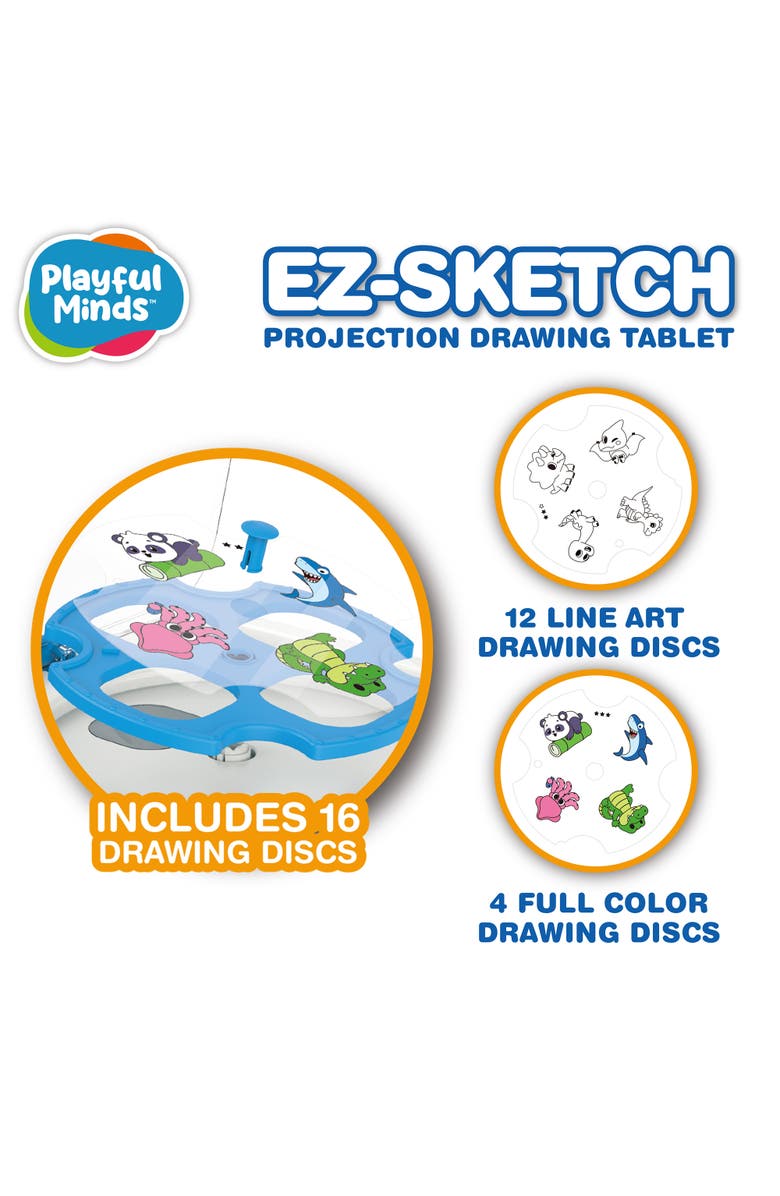 Playful Minds Ez Sketch Projector Drawing Tablet Trace and Color, Alternate, color, Multicolored