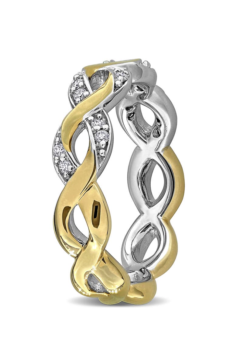 Created Forever Lab-Grown Diamond Two-Tone Eternity Band Ring - 0.16ct., Alternate, color, Silver