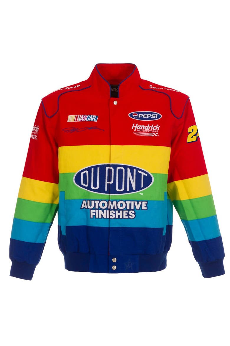 Men's JH Design Red/Blue Jeff Gordon Twill Uniform Full-Snap Jacket, Alternate, color, Red