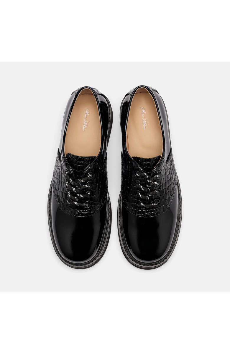 MARC NOLAN Demi Calf Leather Lug Oxfords, Alternate, color, Black