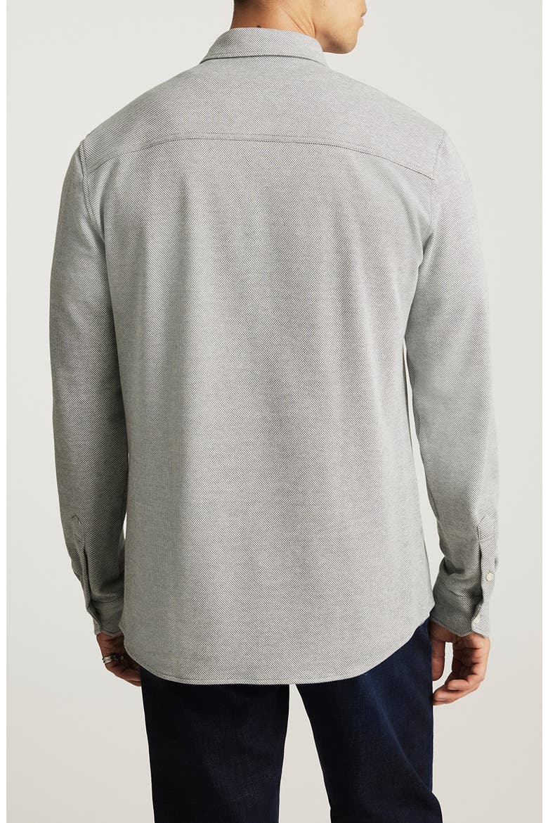 Textured Cotton Blend Button-Down Shirt, Alternate, color, URBAN CHIC