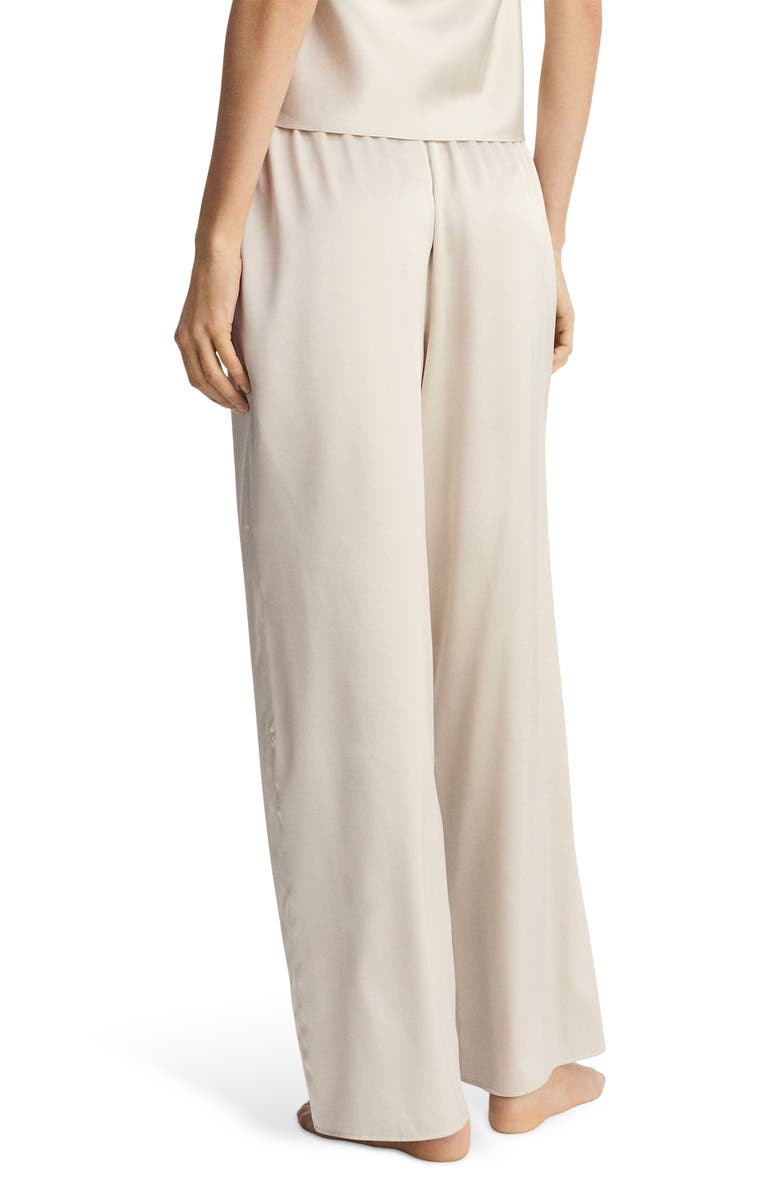 MANGO Stretch Silk Pajama Pants, Alternate, color, 