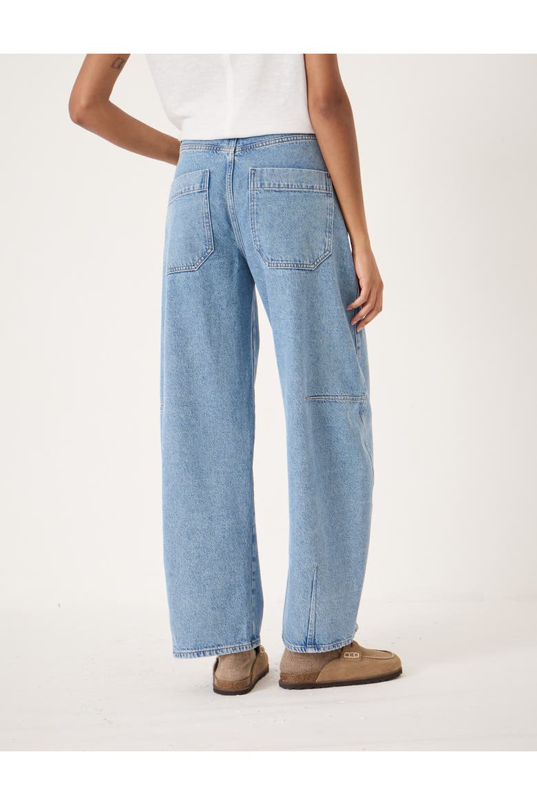 Bree Horseshoe Barrel Leg Jeans, Alternate, color, Classic Blue