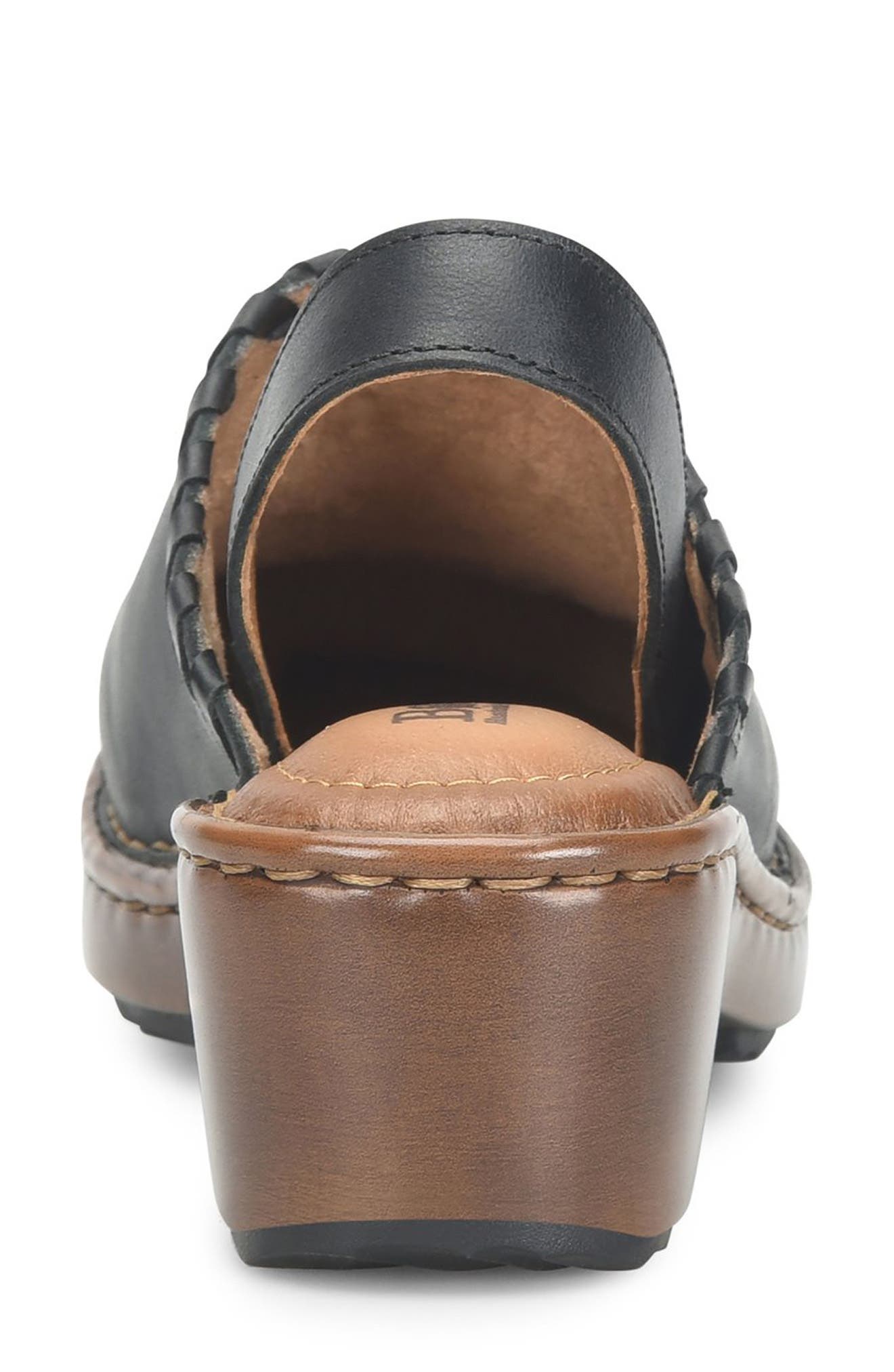 Børn Telly Slingback Clog, Alternate, color, Black Leather