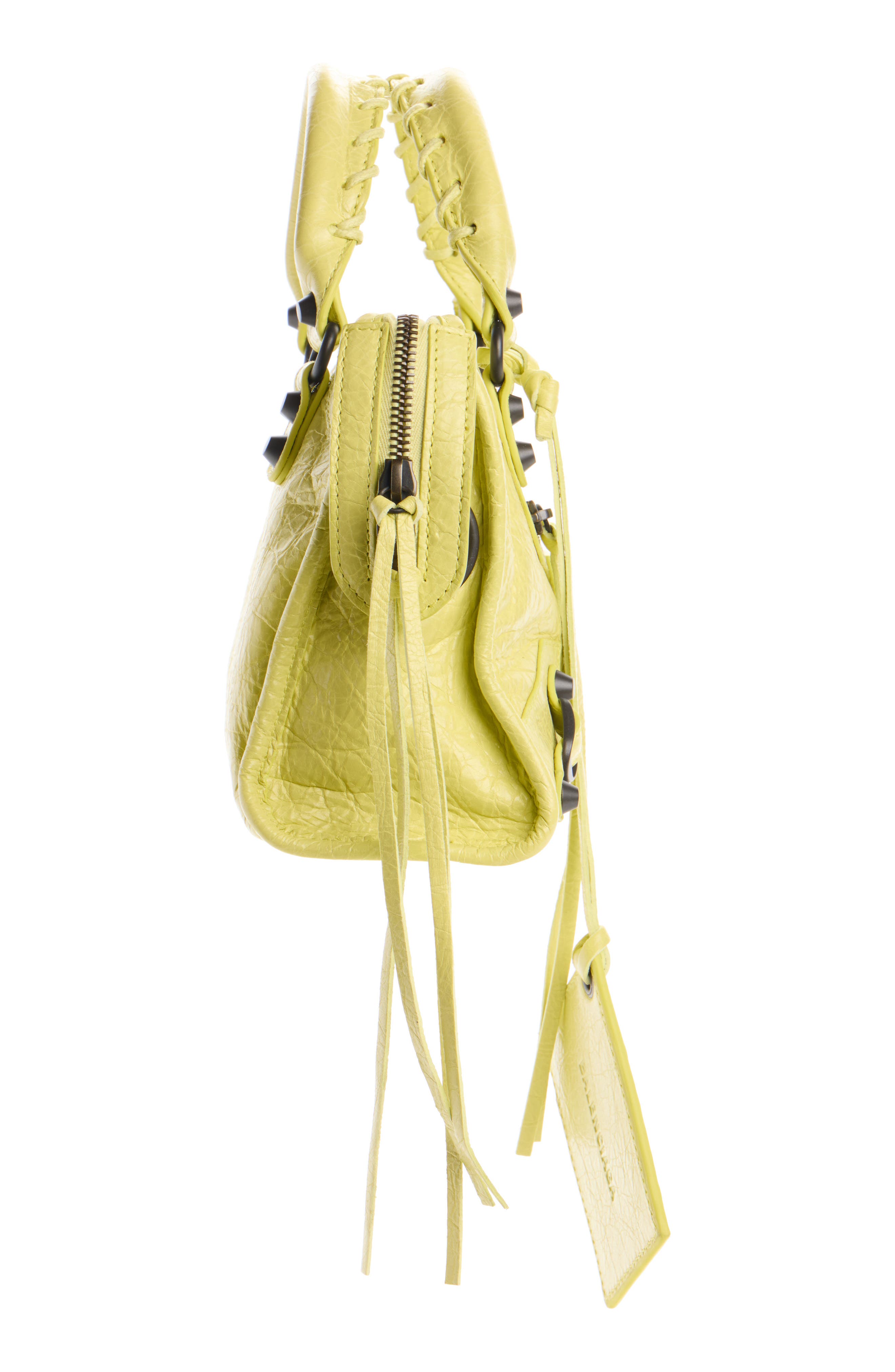 Small Le City Arena Leather Top Handle Bag, Alternate, color, 7034 LEMONADE