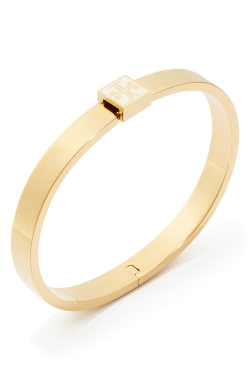 Tory Burch Logo Hinge Bracelet In Gold