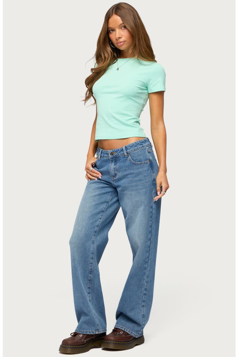 Breslin Low Rise Straight Leg Jeans, Alternate, color, MEDIUM-BLUE-WASHED