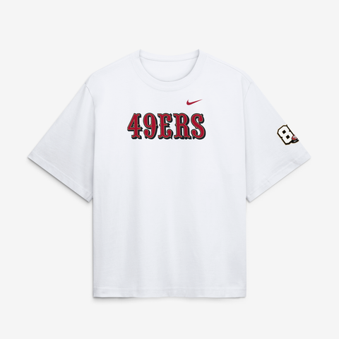 Women's Nike White San Francisco 49ers 80th Anniversary Boxy T-Shirt