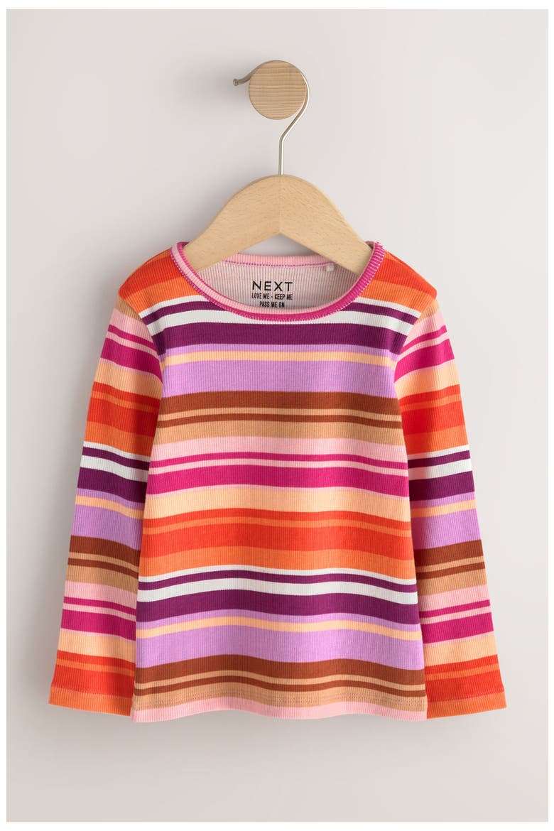 Kids' 5-Pack Rib Assorted Long Sleeve Tops, Alternate, color, RED