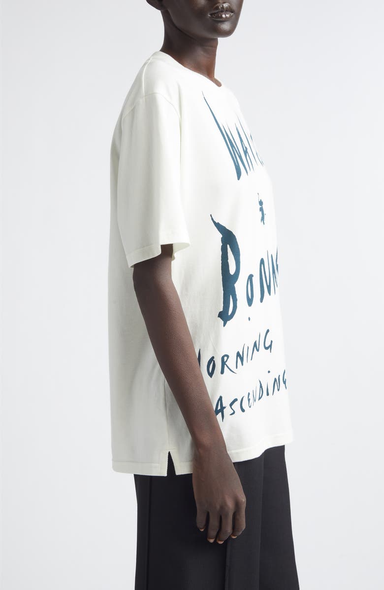 Wales Bonner Raga Oversize Cotton Graphic T-Shirt, Alternate, color, Ivory