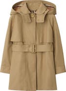 Burberry Cotton Hooded Trench Coat